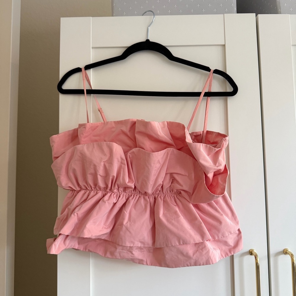 Zara Pink Strapless Top 
Size: M
Worn Once